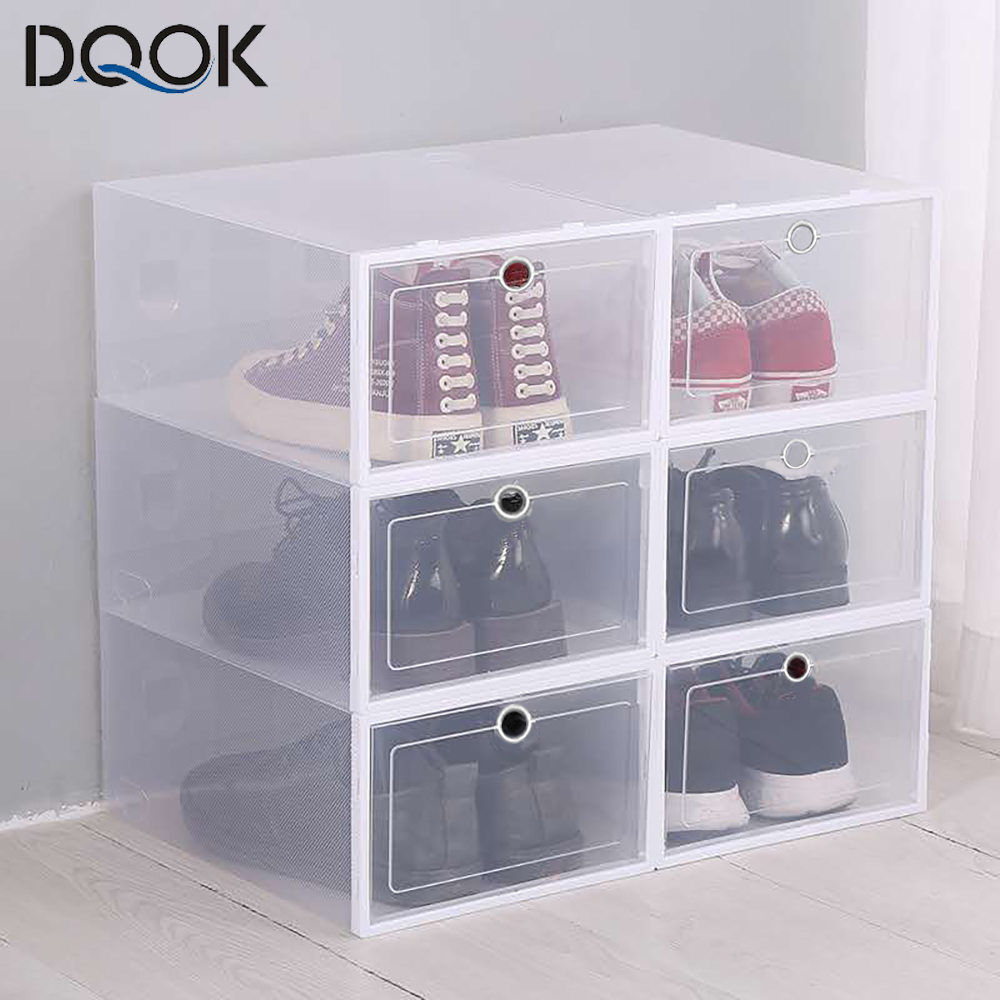 Shoe Box Display - Pacote com 6 Caixas Transparentes para