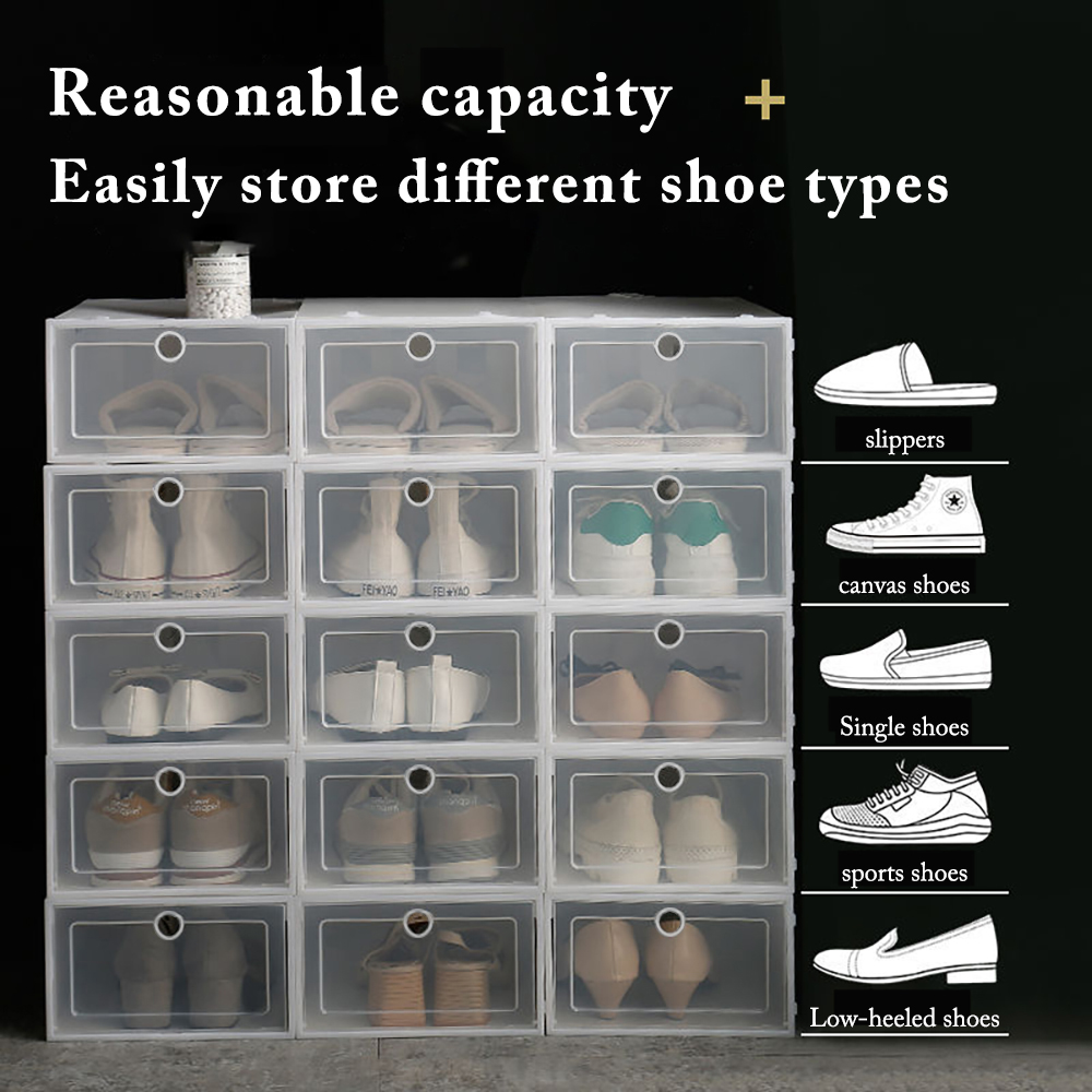 Pacote com 6 Caixas Transparen - Shoe Box Display avaliação e preço