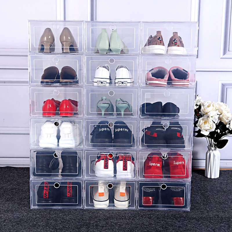 6 Caixas Organizadoras Transpa - Shoe Box Display avaliação e preço