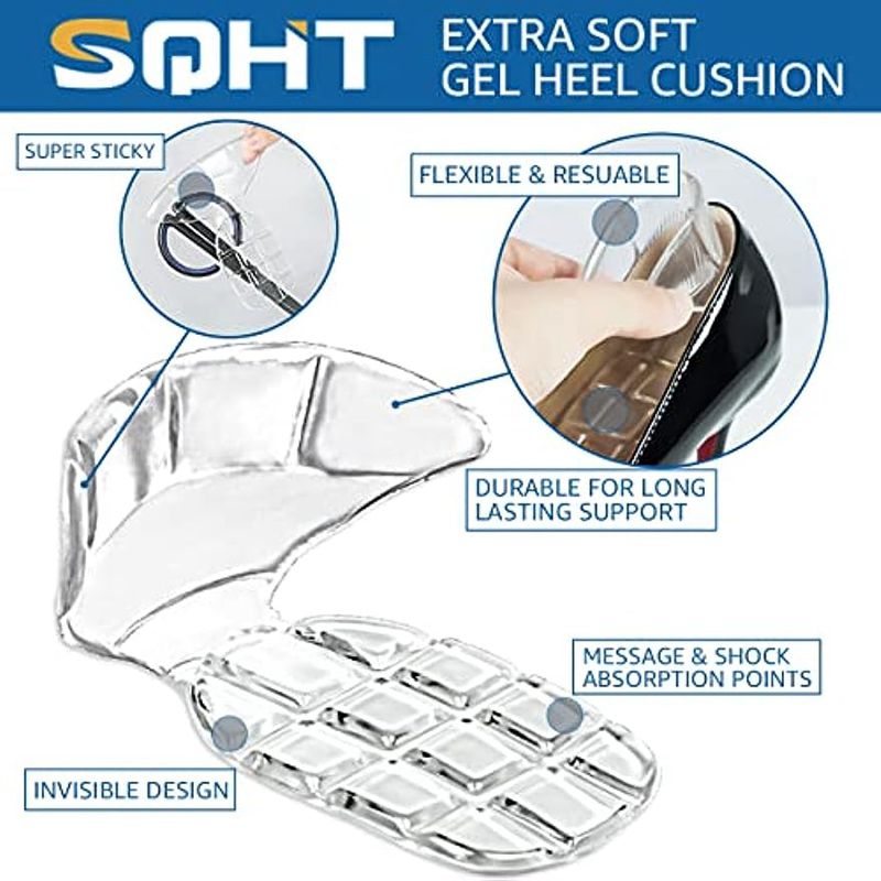 Silicone Gel Heel Adesivos par - Heel Liner Grip avaliação e preço